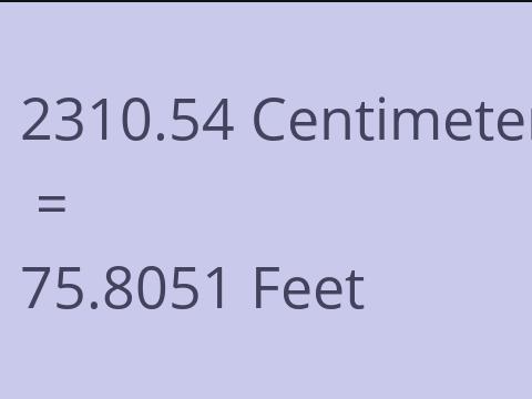 2310.54 CM TO FEET