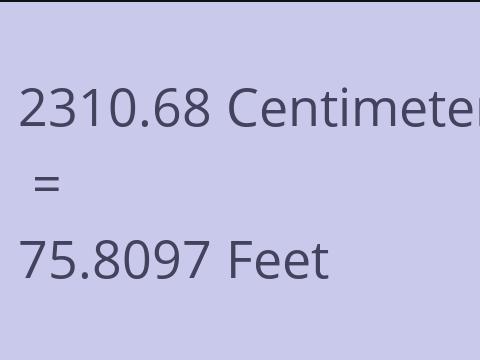 2310.68 CM TO FEET