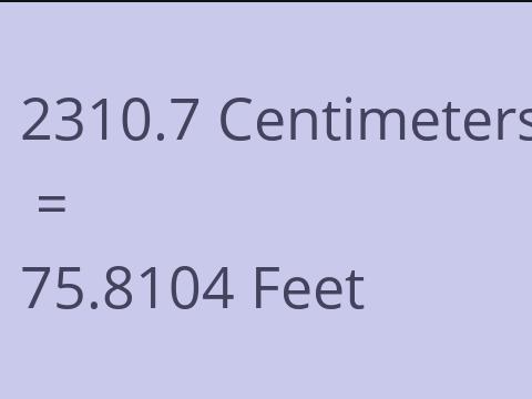 2310.7 CM TO FEET