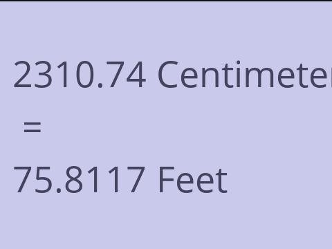 2310.74 CM TO FEET