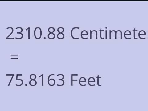 2310.88 CM TO FEET