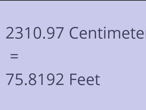2310.97 CM TO FEET