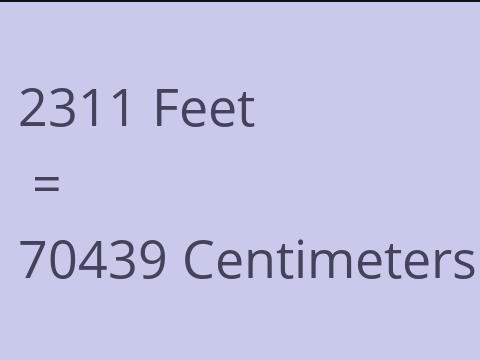 2311 FEET TO CM