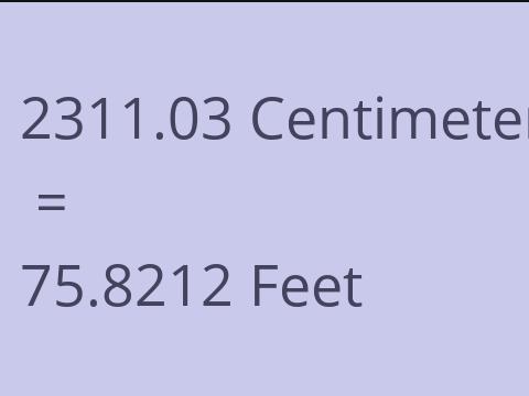 2311.03 CM TO FEET