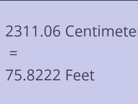 2311.06 CM TO FEET