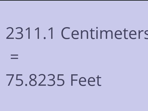 2311.1 CM TO FEET