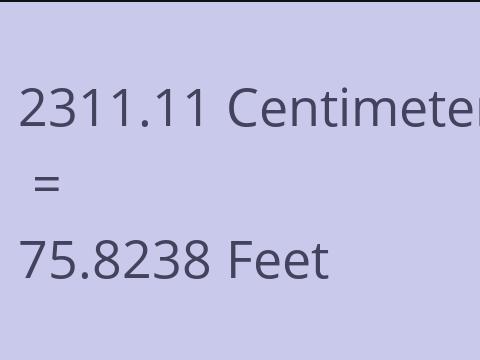 2311.11 CM TO FEET