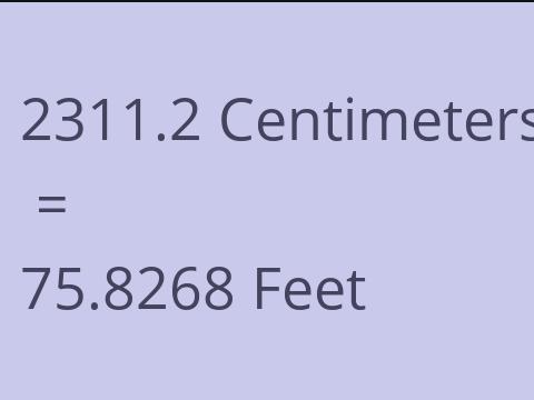 2311.2 CM TO FEET