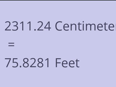 2311.24 CM TO FEET