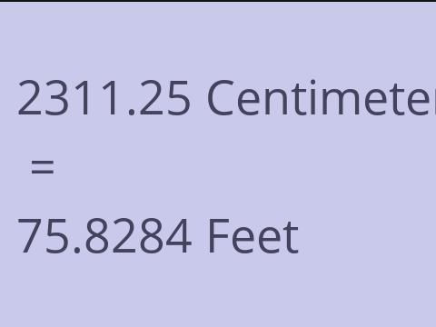 2311.25 CM TO FEET