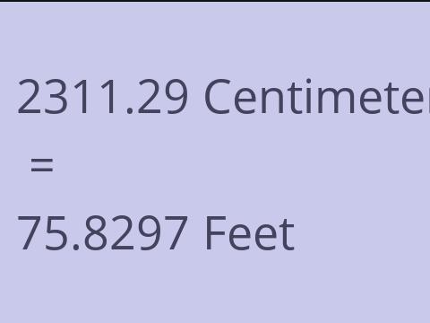 2311.29 CM TO FEET