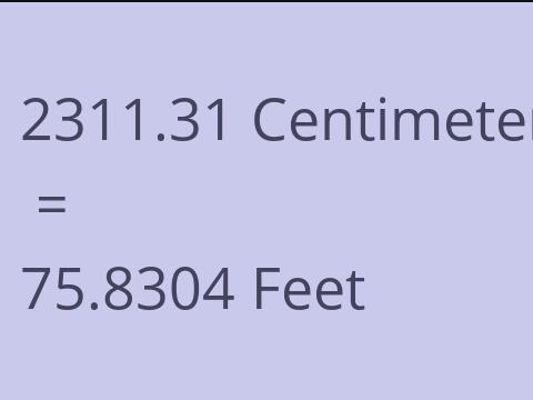 2311.31 CM TO FEET