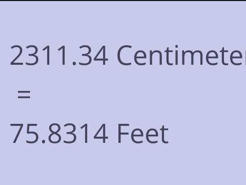 2311.34 CM TO FEET