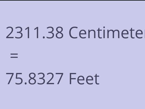 2311.38 CM TO FEET