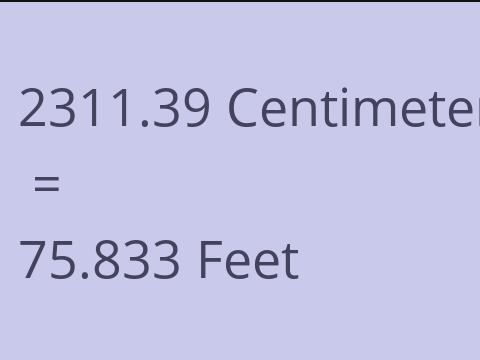 2311.39 CM TO FEET