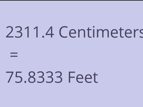 2311.4 CM TO FEET