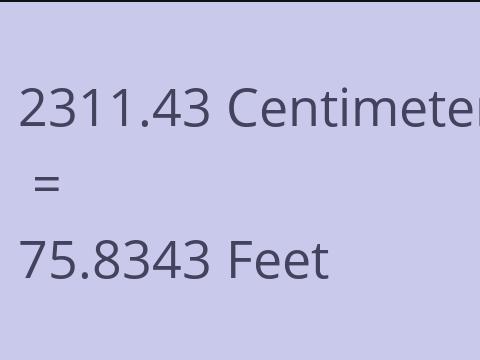 2311.43 CM TO FEET