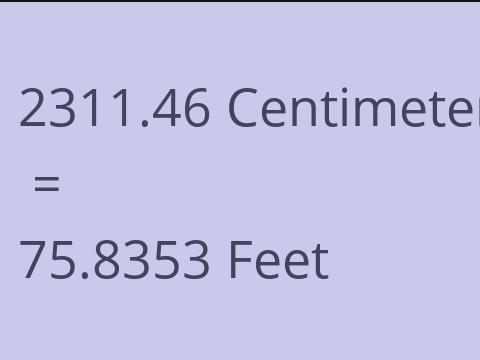 2311.46 CM TO FEET