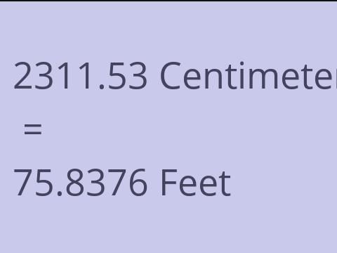 2311.53 CM TO FEET