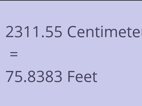 2311.55 CM TO FEET
