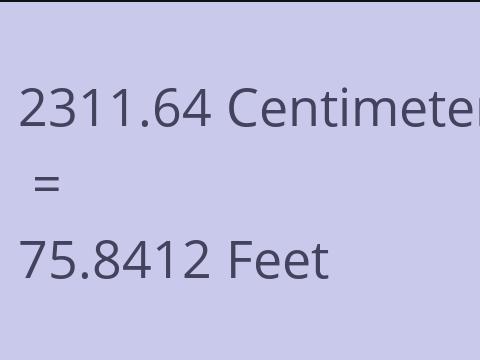 2311.64 CM TO FEET