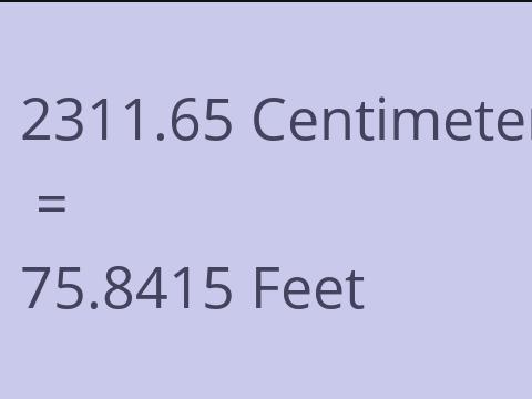 2311.65 CM TO FEET