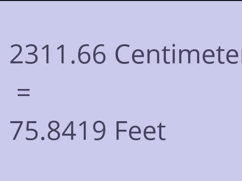 2311.66 CM TO FEET