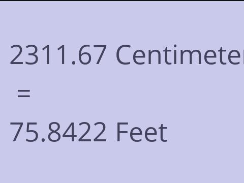 2311.67 CM TO FEET