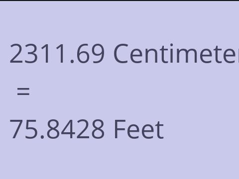 2311.69 CM TO FEET