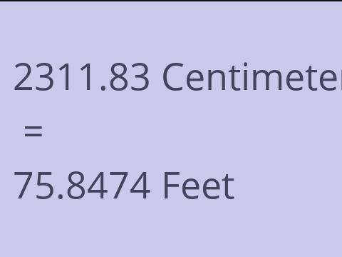 2311.83 CM TO FEET
