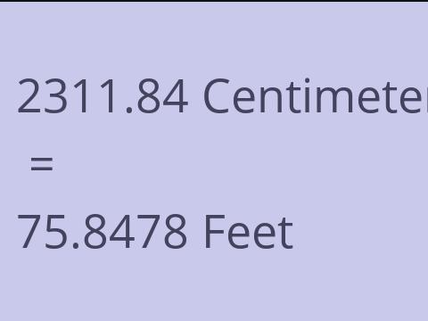 2311.84 CM TO FEET