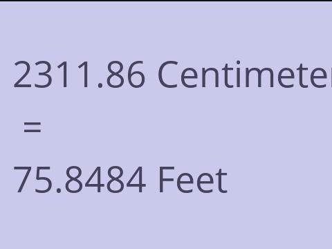 2311.86 CM TO FEET