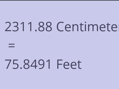 2311.88 CM TO FEET
