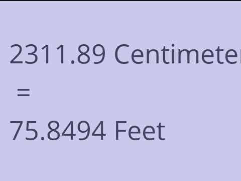 2311.89 CM TO FEET