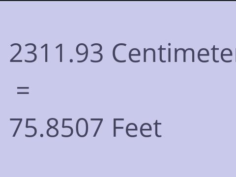 2311.93 CM TO FEET