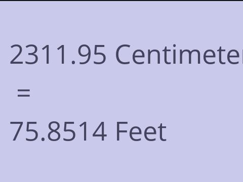 2311.95 CM TO FEET