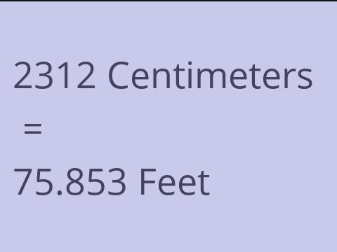 2312 CM TO FEET