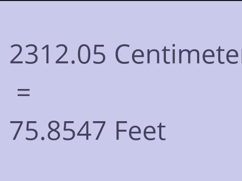 2312.05 CM TO FEET