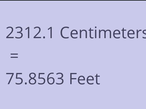 2312.1 CM TO FEET