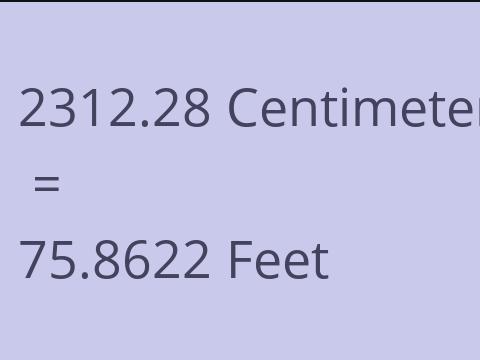 2312.28 CM TO FEET