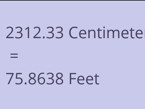 2312.33 CM TO FEET
