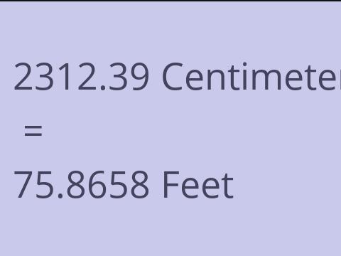 2312.39 CM TO FEET