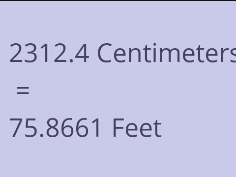 2312.4 CM TO FEET