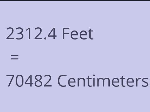 2312.4 FEET TO CM