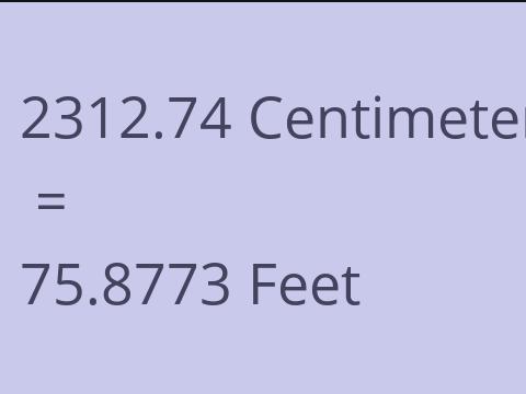 2312.74 CM TO FEET
