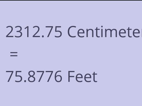 2312.75 CM TO FEET