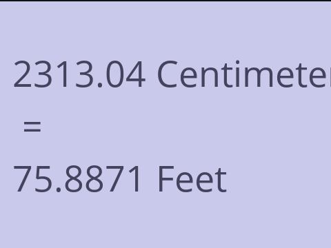 2313.04 CM TO FEET