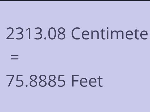 2313.08 CM TO FEET