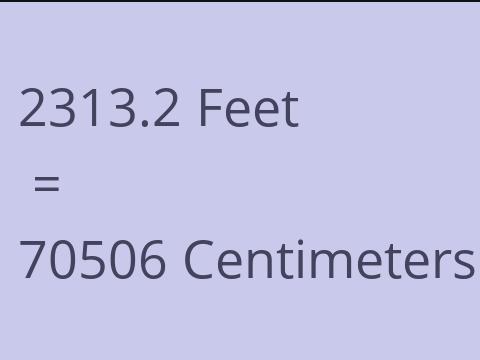 2313.2 FEET TO CM