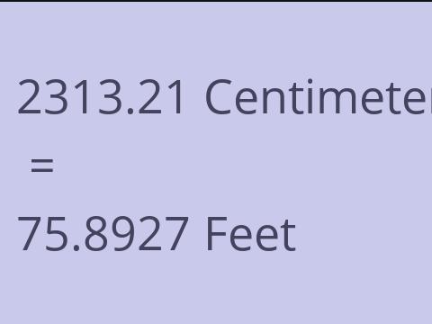 2313.21 CM TO FEET